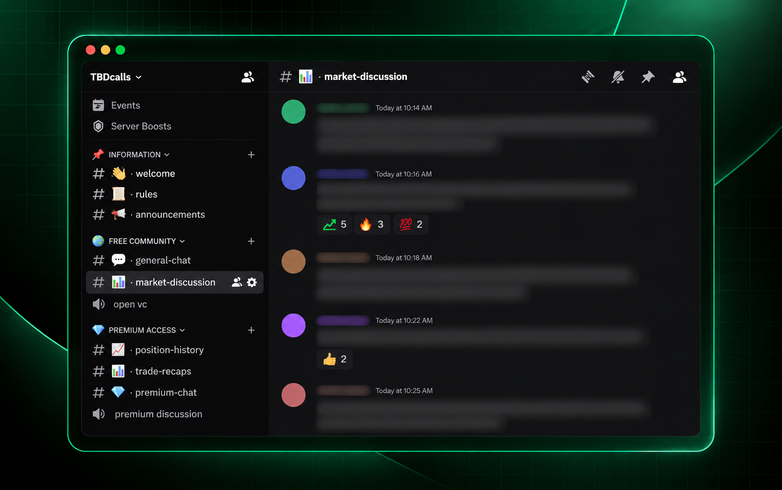 Screenshot of a community discussion channel in the TBDcalls Discord